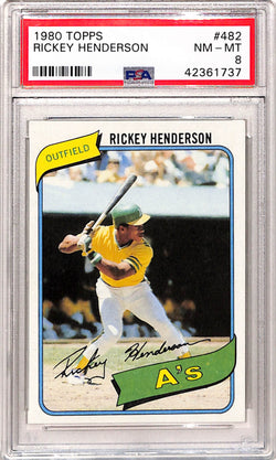Rickey Henderson 1980 Topps Rookie #482 PSA 8 Nm-Mint 1737