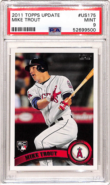 Mike Trout 2011 Topps Update #US175 Rookie PSA 9 Mint 9500