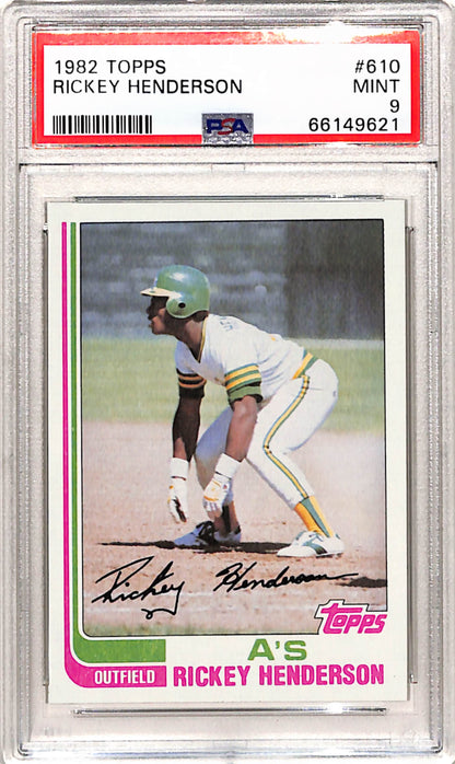 Rickey Henderson 1982 Topps #610 PSA 9 Mint 6921