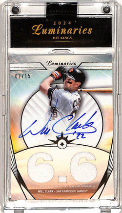 Will Clark 2024 Topps Luminaries Hit Kings Relic Auto #2/15