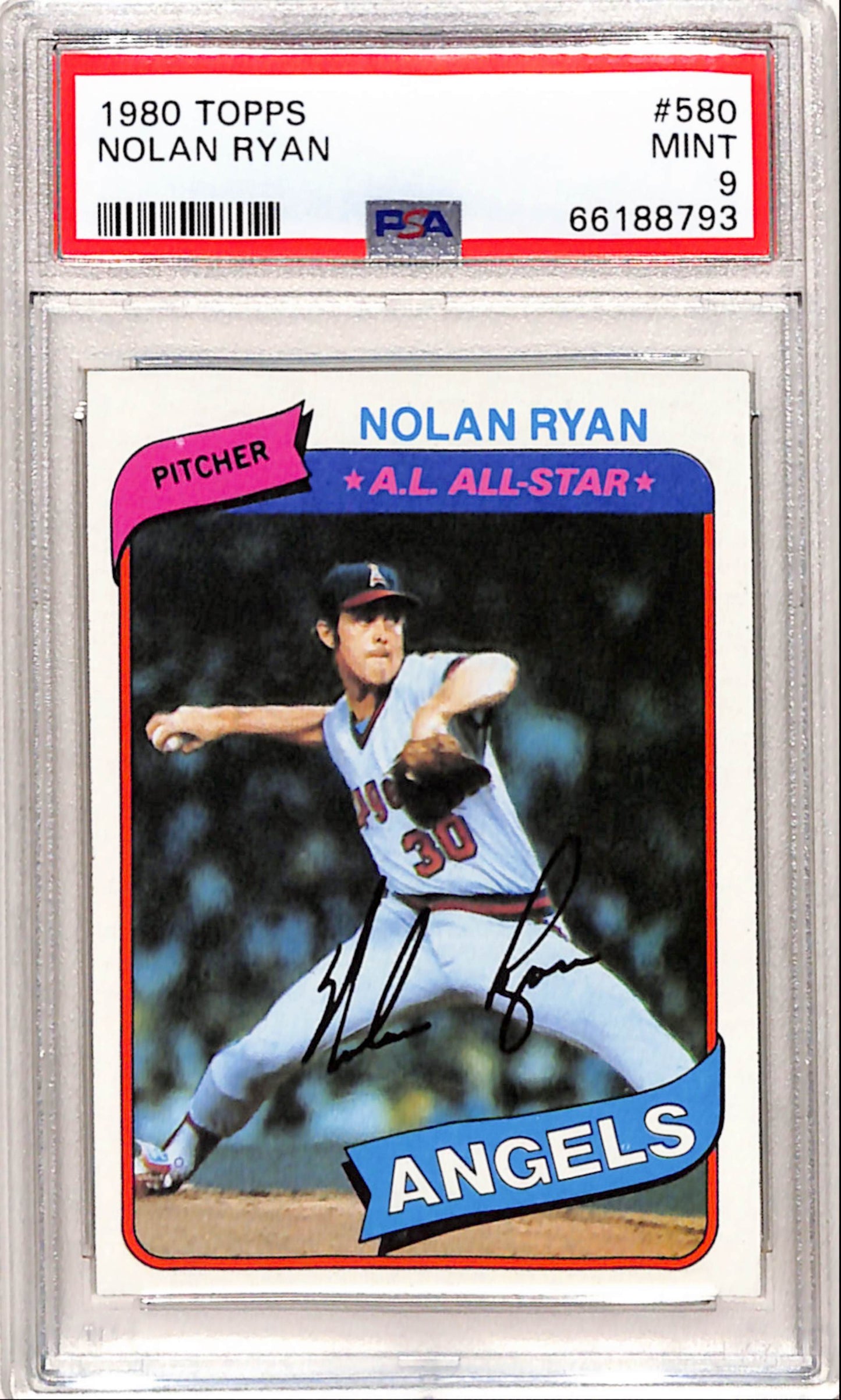 Nolan Ryan 1980 Topps #580 PSA 9 Mint