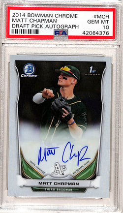 Matt Chapman 2014 Bowman Chrome Auto PSA 10 Gem Mint