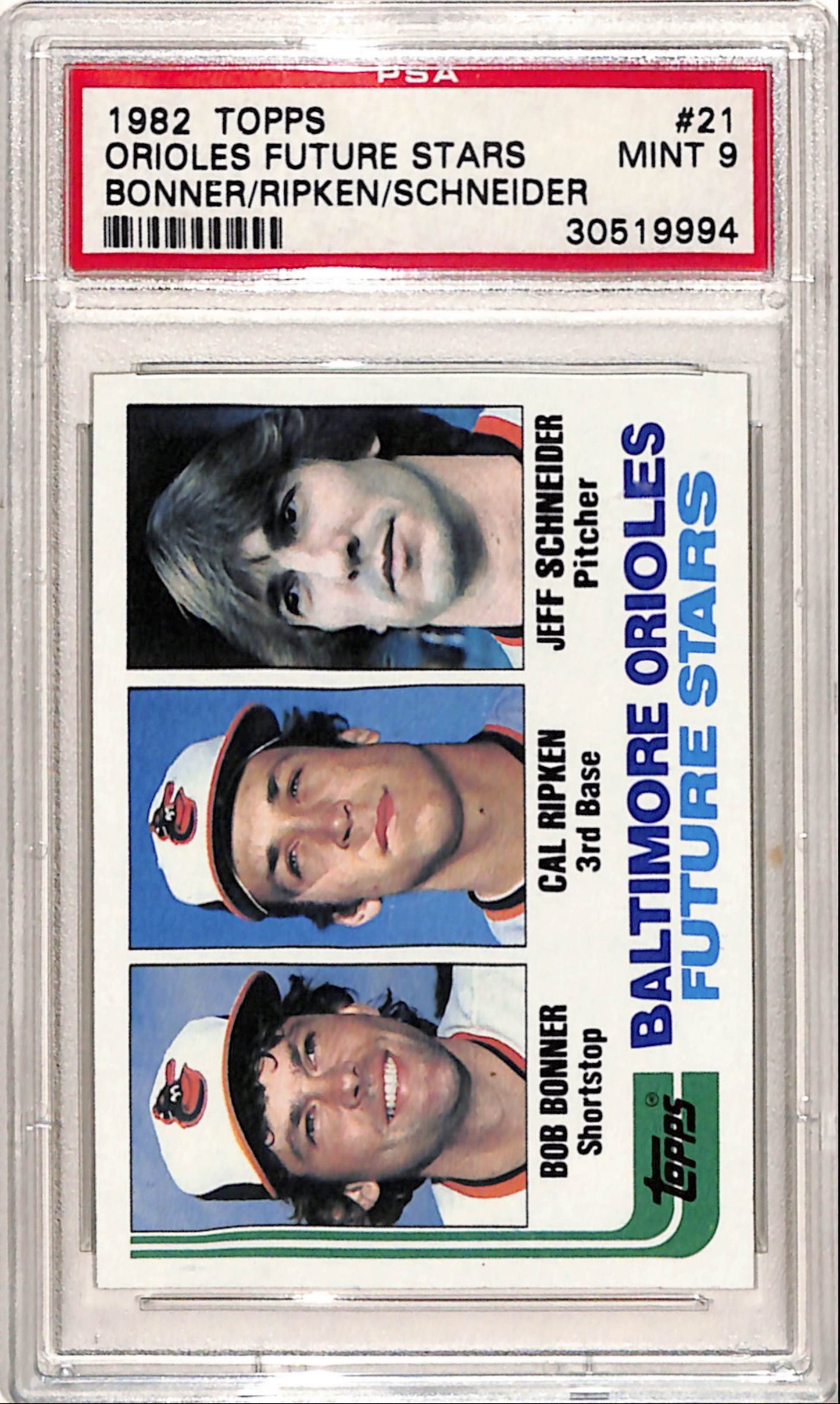 Cal Ripken Jr. 1982 Topps Rookie #21 PSA 9 Mint