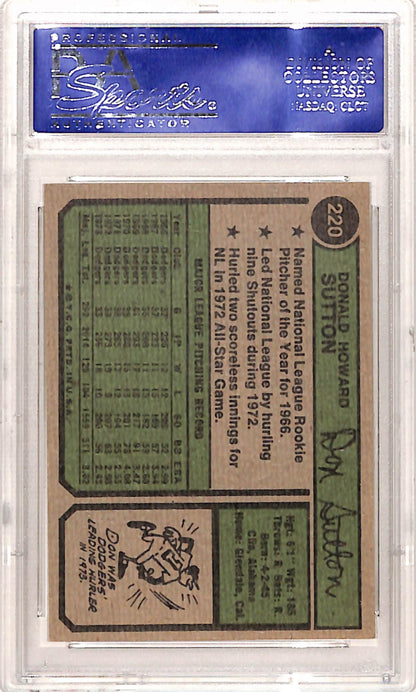Don Sutton 1974 Topps #220 PSA 9 Mint