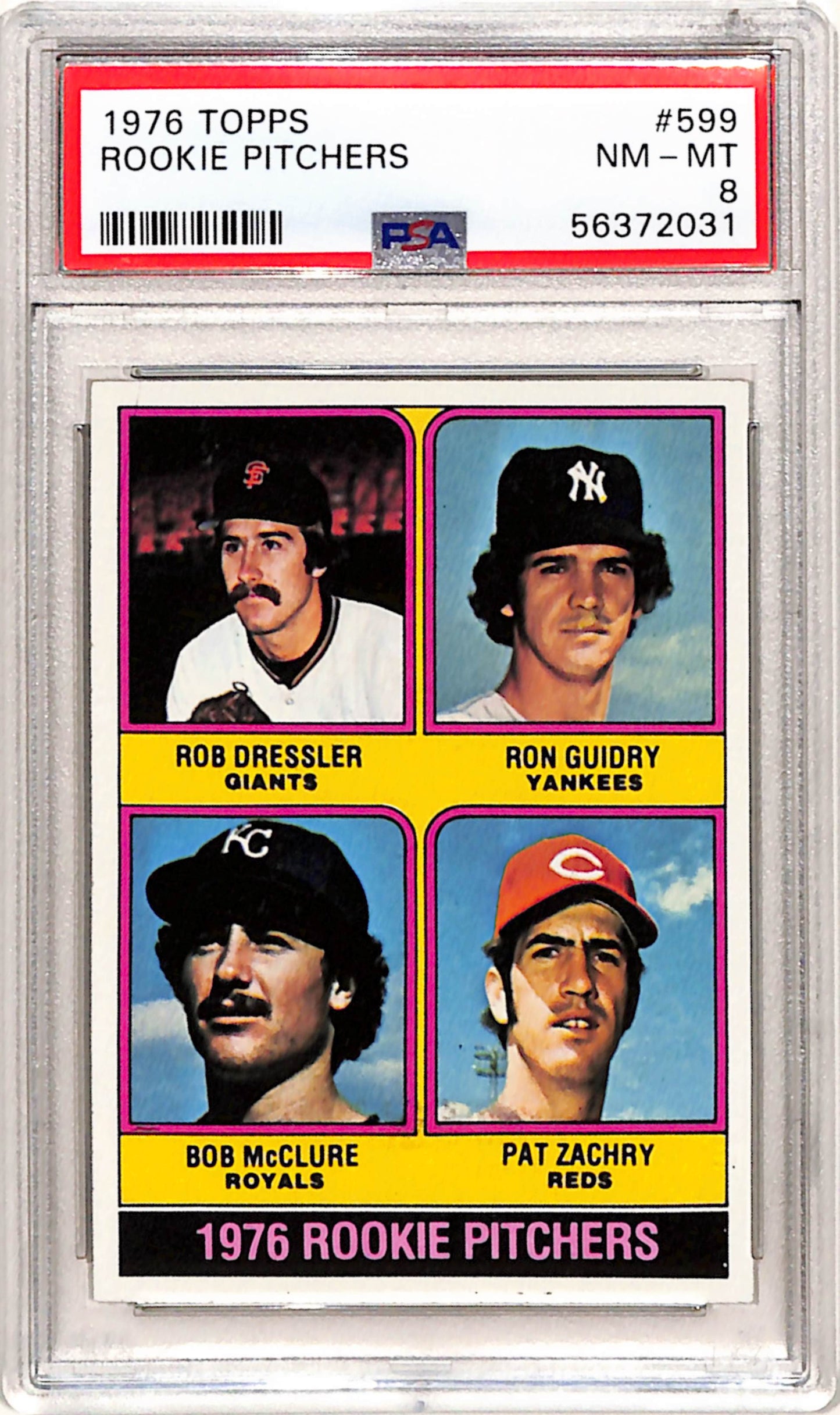 Ron Guidry 1976 Topps Rookie #599 PSA 8 Nm-Mint 2031