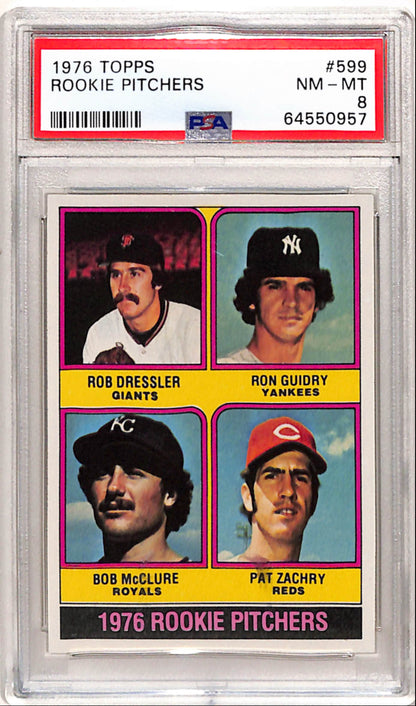 Ron Guidry 1976 Topps Rookie #599 PSA 8 Nm-Mint 0957