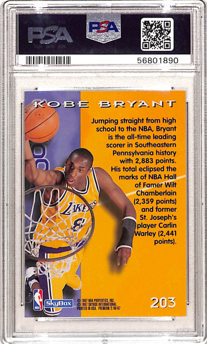 Kobe Bryant 1996 Skybox Premium Rookie #203 PSA 9 Mint