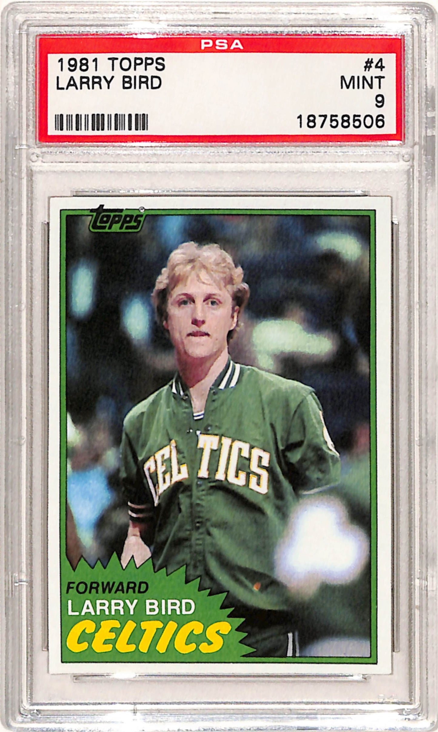 Larry Bird 1981 Topps #4 PSA 9 Mint 8506