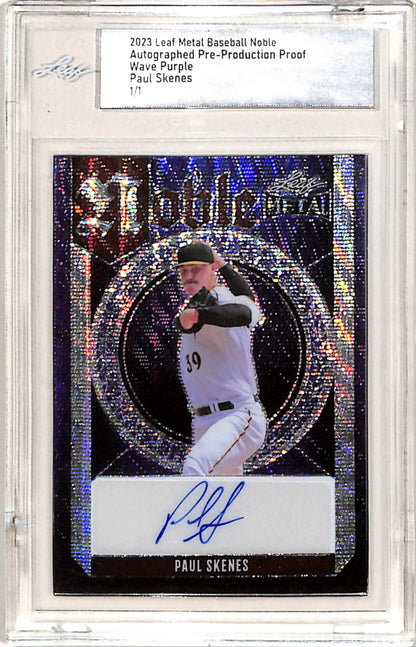 Paul Skenes 2023 Leaf Metal Noble Purple Wave Proof #1/1