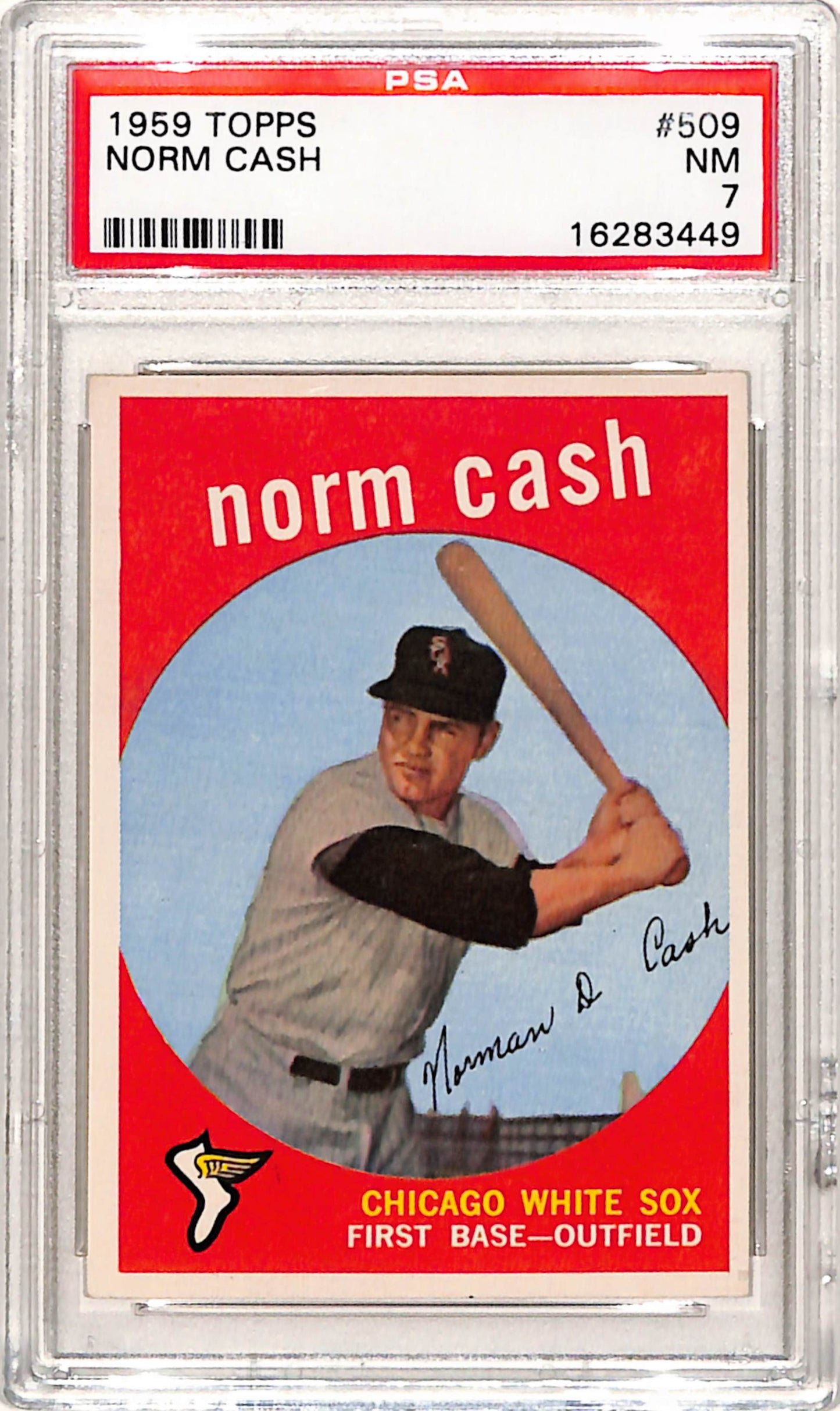 Norm Cash 1959 Topps #509 PSA 7 Near Mint