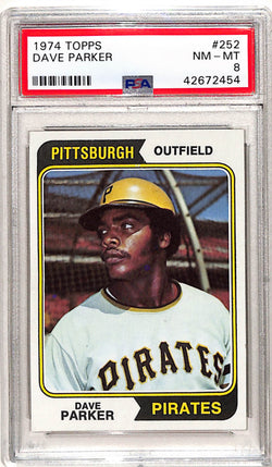 Dave Parker 1974 Topps Rookie #252 PSA 8 Nm-Mint