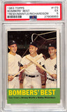 Mickey Mantle 1963 Topps #173 Bombers Best PSA 5 Ex 8993