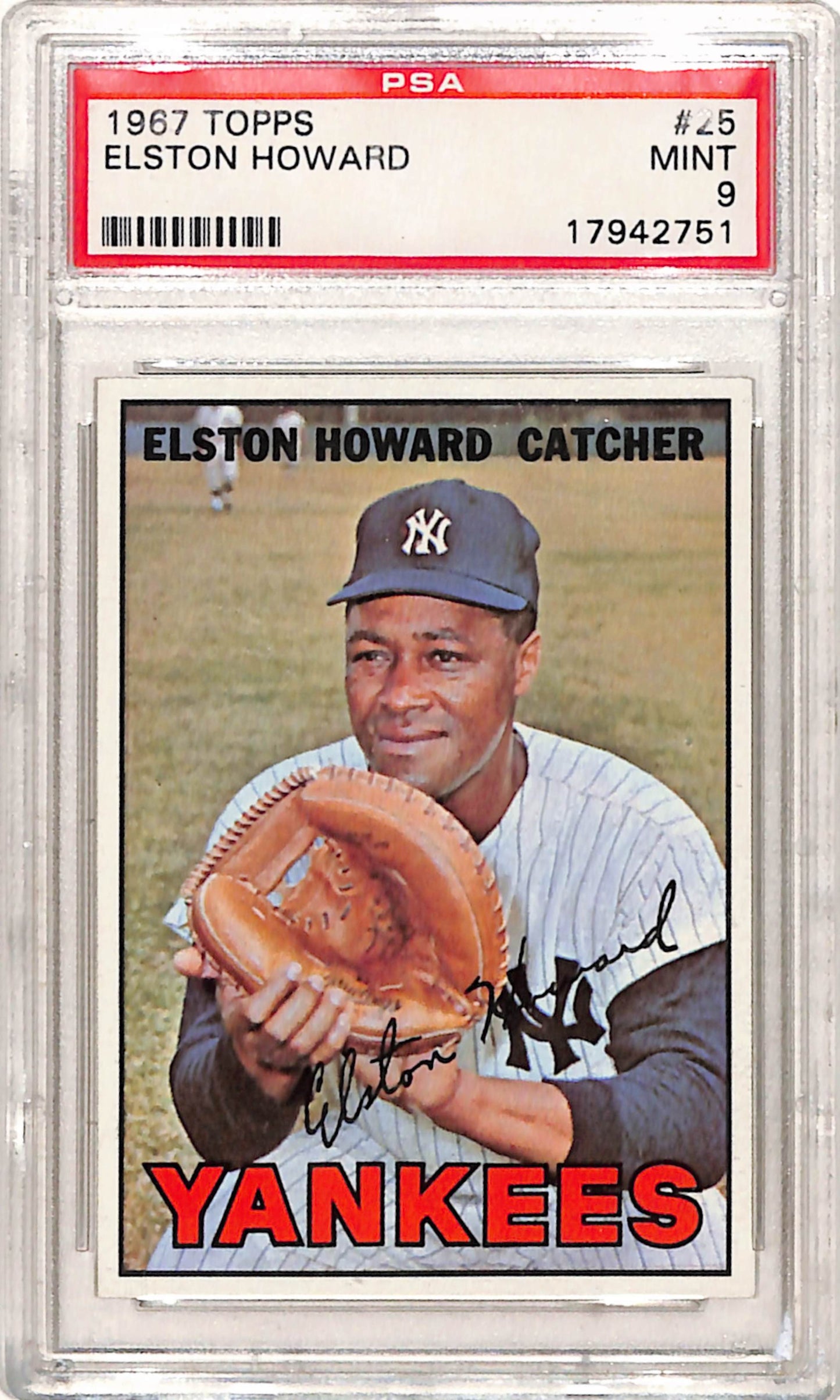 Elston Howard 1967 Topps #25 PSA 9 Mint