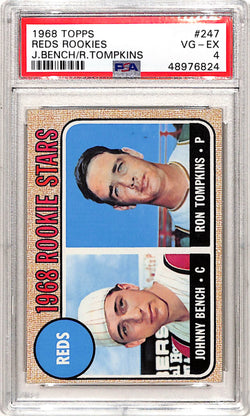 Johnny Bench 1968 Topps Rookie #247 PSA 4 Vg-Ex 6824