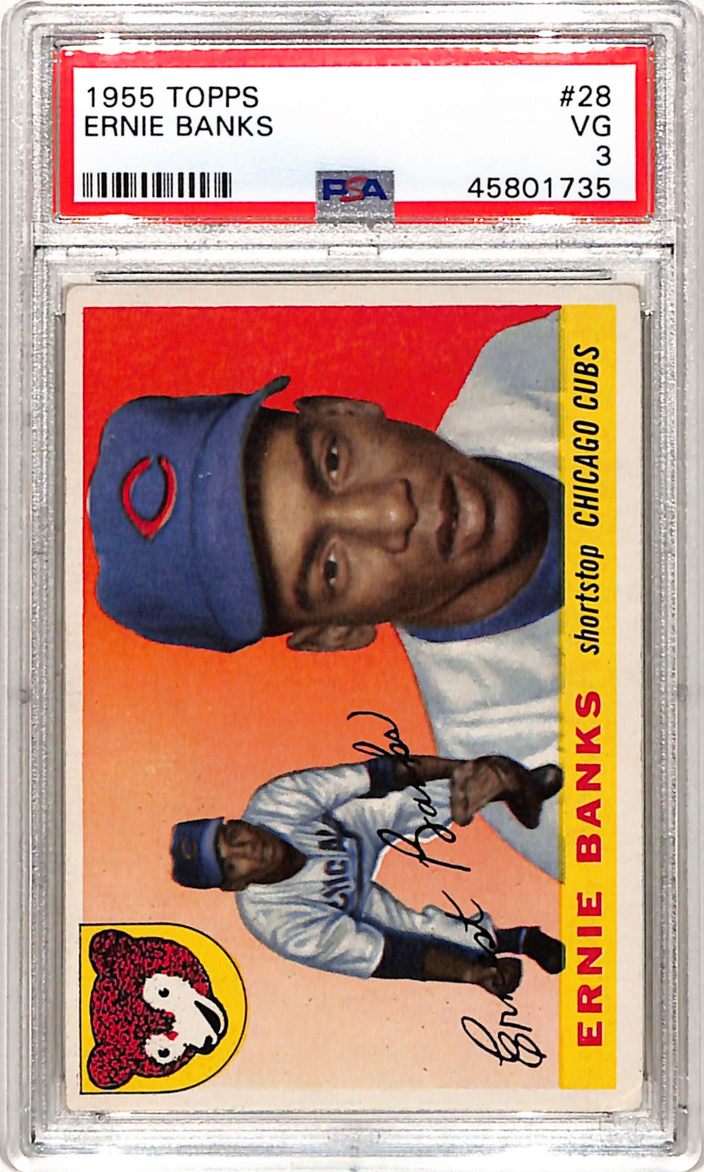 Ernie Banks 1955 Topps #28 PSA 3 Very Good