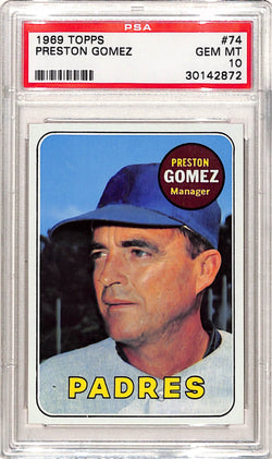 Preston Gomez 1969 Topps #74 PSA 10 Gem Mint