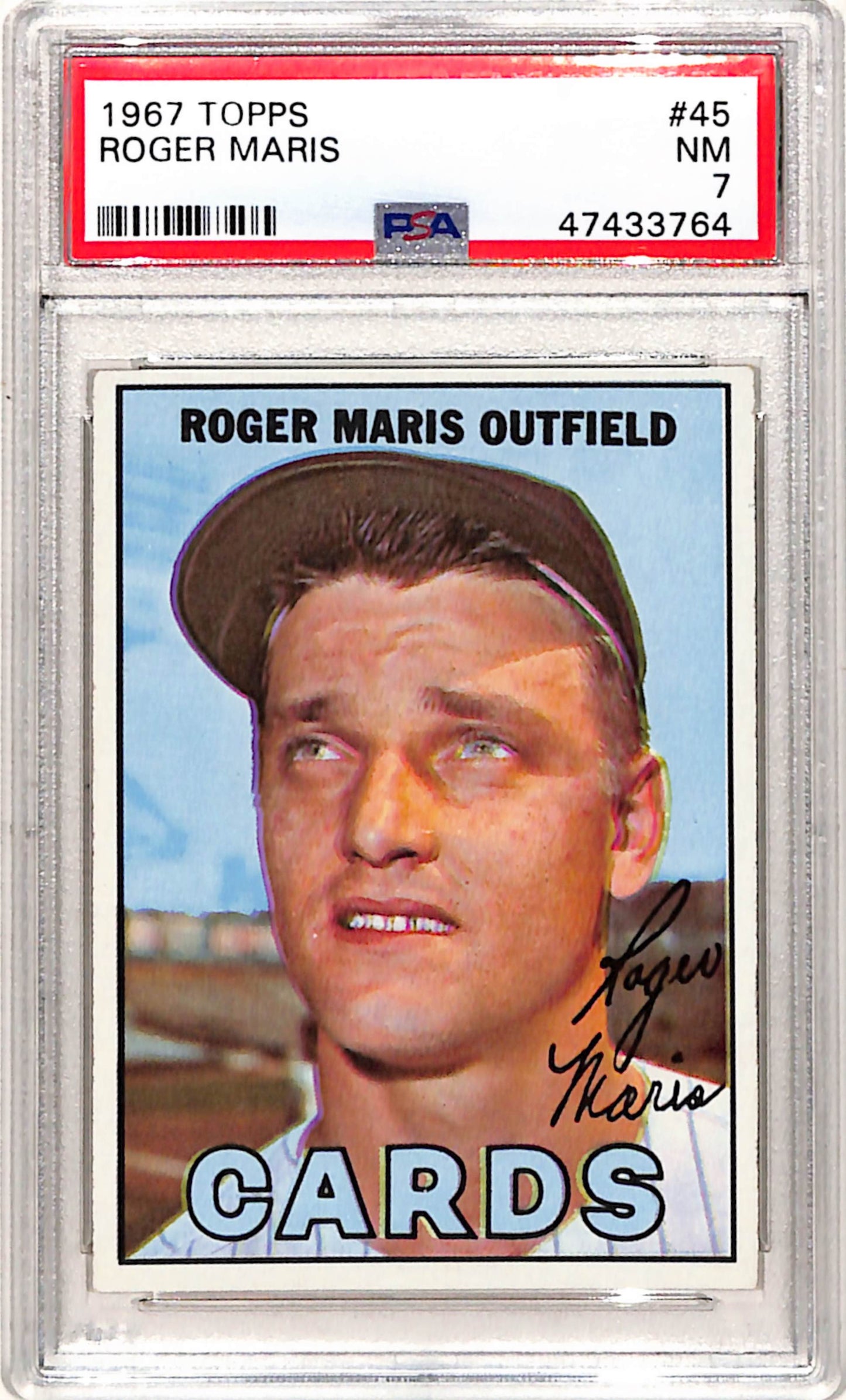 Roger Maris 1967 Topps #45 PSA 7 Near Mint