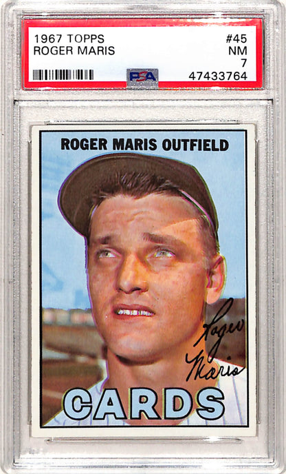 Roger Maris 1967 Topps #45 PSA 7 Near Mint