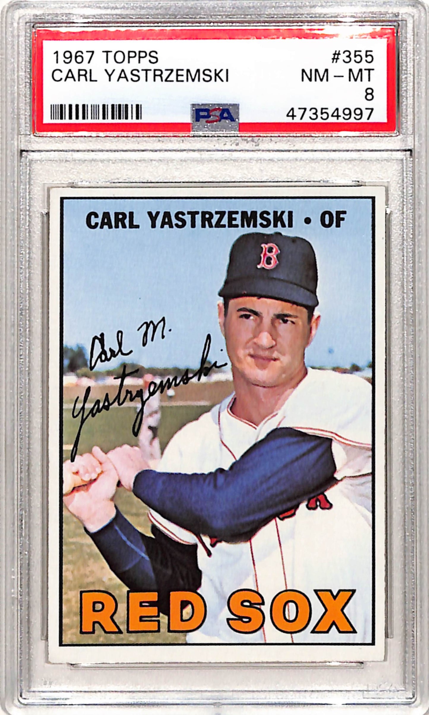 Carl Yastrzemski 1967 Topps #355 PSA 8 Nm-Mint