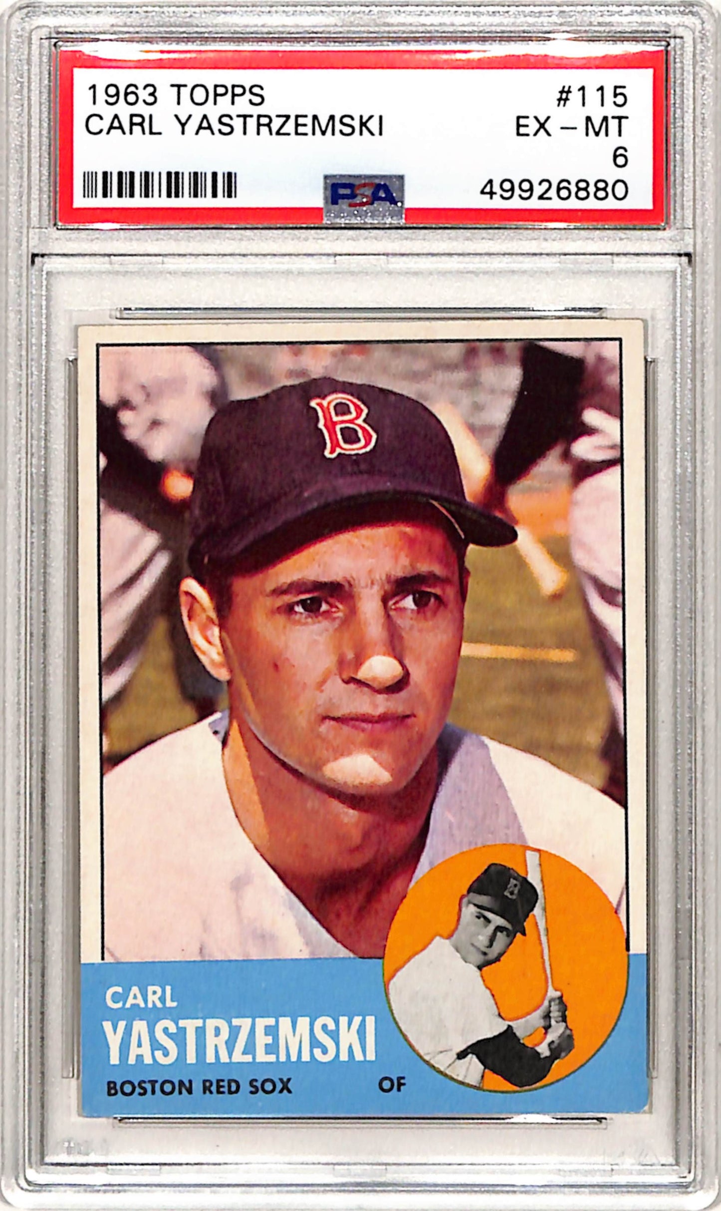 Carl Yastrzemski 1963 Topps #115 PSA 6 Ex-Mint