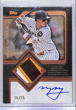 Manny Machado 2025 Topps Flagship Patch Auto #16/25