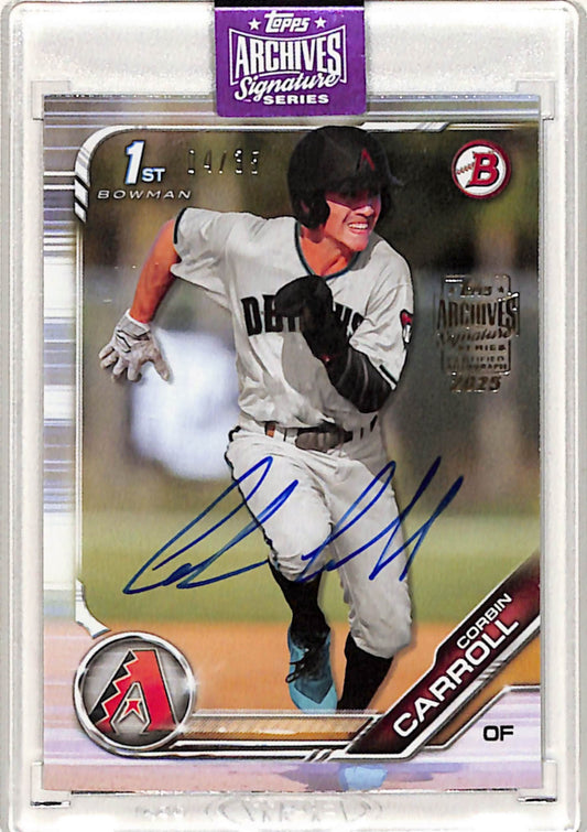 Corbin Carroll 2025 Topps Archives Signature Series #4/35 2019 Bowman