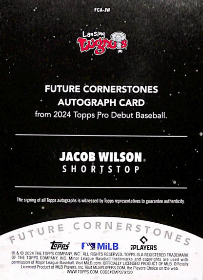 Jacob Wilson 2024 Topps Pro Debut Future Cornerstones Auto #59/75