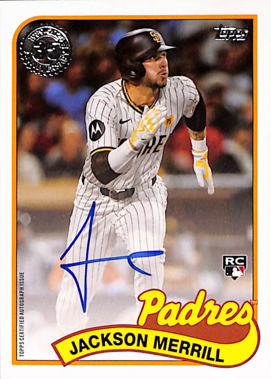 Jackson Merrill 2024 Topps 1989 Topps Rookie Autograph