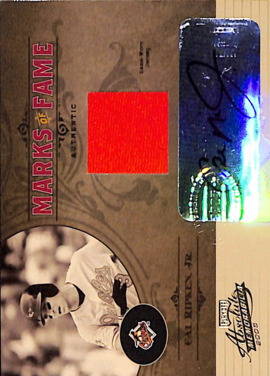 Cal Ripken Jr. 2005 Playoff Absolute Memorabilia Marks of Fame Jersey Auto #1/25