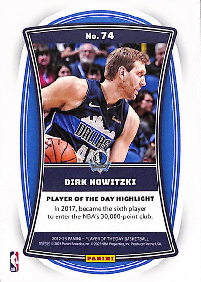 Drik Nowitzki 2022 Panijni Player of the Day Black Parallel #1/1