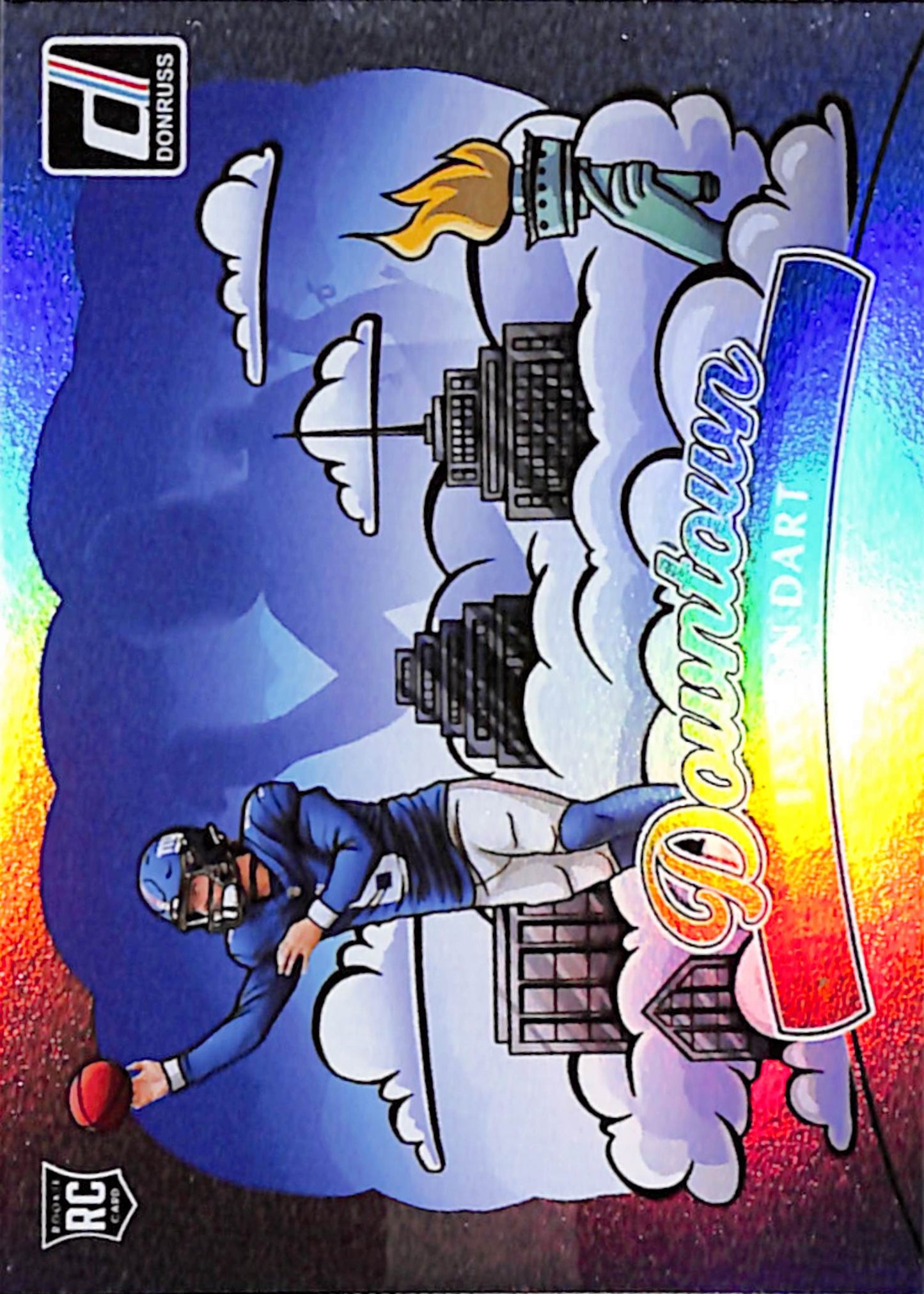 Jaxson Dart 2025 Donruss Horizontal Downtown Rookie