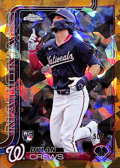 Dylan Crews 2025 Topps Sapphire Rookie #146 Gold Sapphire #50/50