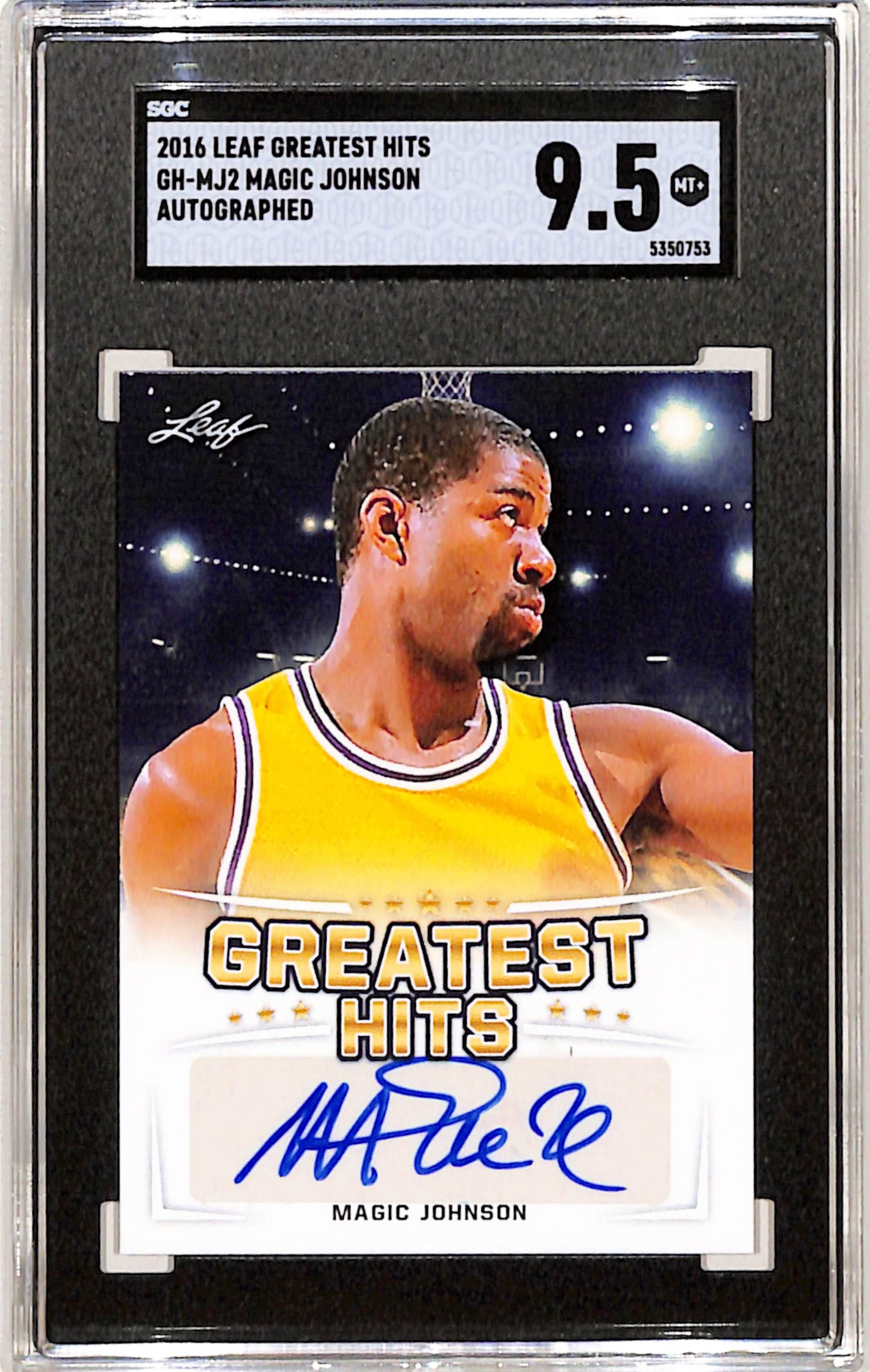 Magic Johnson 2016 Leaf Greatest Hits Auto SGC 9.5 Mint+