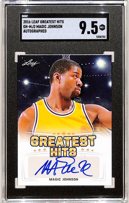 Magic Johnson 2016 Leaf Greatest Hits Auto SGC 9.5 Mint+
