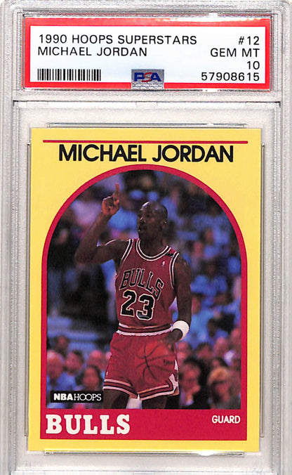 Michael Jordan 1990 Hoops Superstars #12 PSA 10 Gem Mint