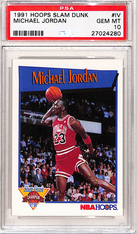 Michael Jordan 1991 Hoops Slam Dunk #IV PSA 10 Gem Mint