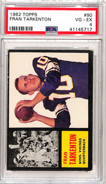 Fran Tarkenton 1962 Topps Rookie #90 PSA 4 VG-EX