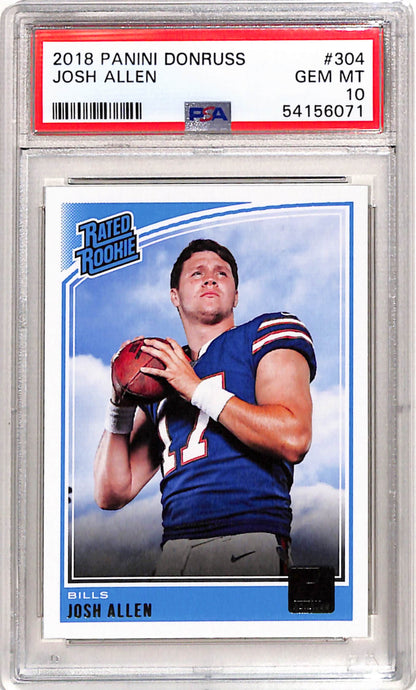 Josh Allen 2018 Donruss Rookie #304 PSA 10 Gem Mint