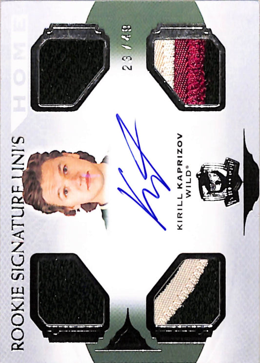 Kirill Kaprizov 2020 Upper Deck The Cup Rookie Signatures Home Patch Auto #23/49
