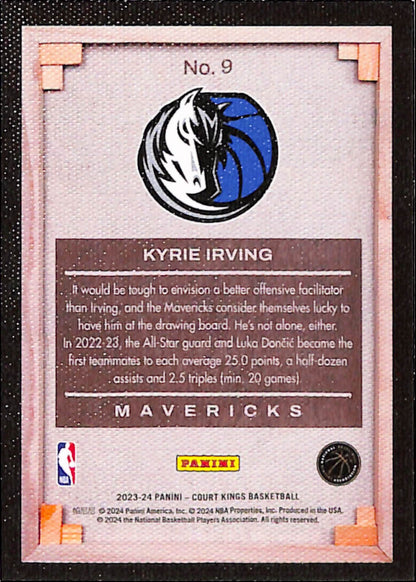 Kyrie Irving 2023 Panini Court Kings Blank Slate SP Insert