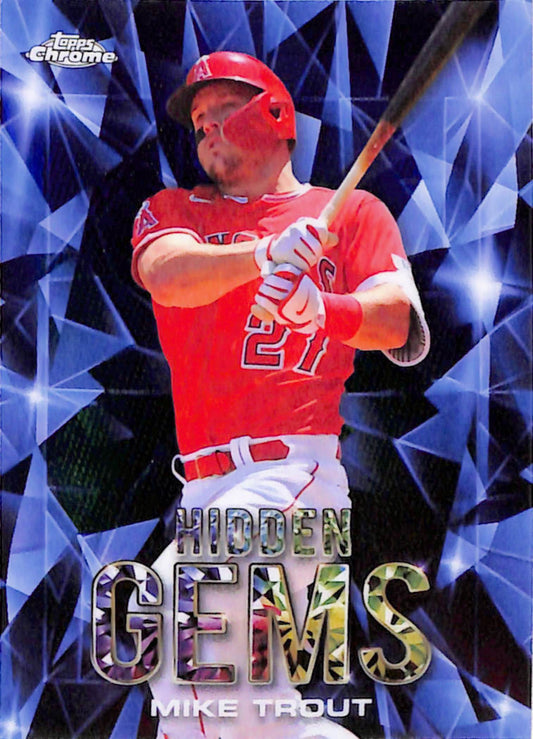 Mike Trout 2024 Topps Chrome Hidden Gems SP Insert