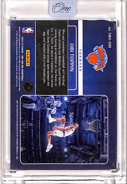 Obi Toppin 2022 Panini One and One Timeless Moments Auto #65/99