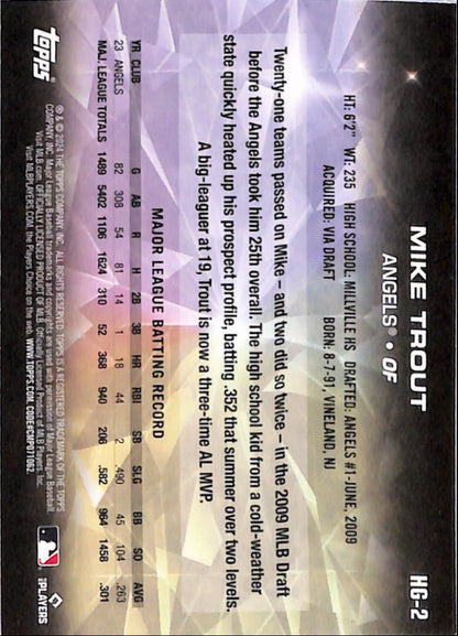 Mike Trout 2024 Topps Chrome Hidden Gems SP Insert