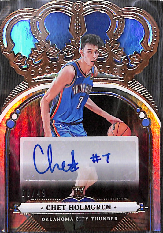 Chet Holmgren 2022 Panini Crown Royale Die-Cut Auto Rookie #8/49