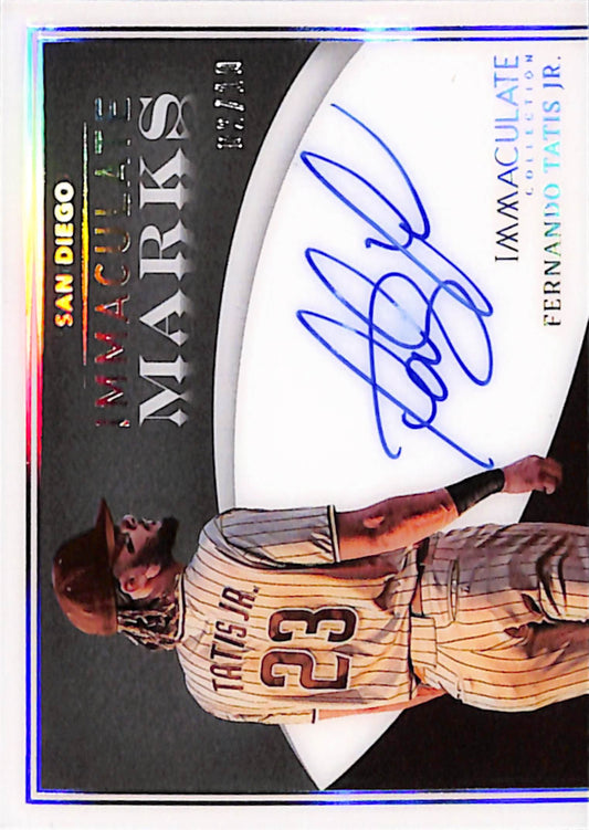 Fernando Tatis Jr. 2022 Panini Immaculate Marks Gold Auto #2/10