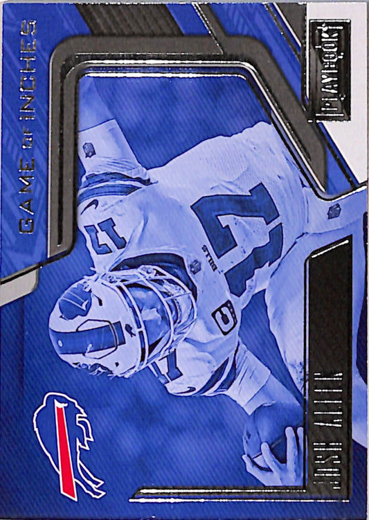 Josh Allen 2022 Panini Playbook Game of Inches Booklet Jumbo Patch #23/49