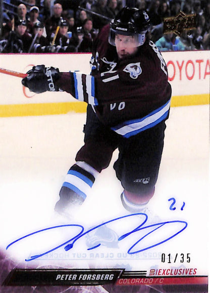 Peter Forsberg 2022 Upper Deck Clear Cut Hockey Autograph #1/35