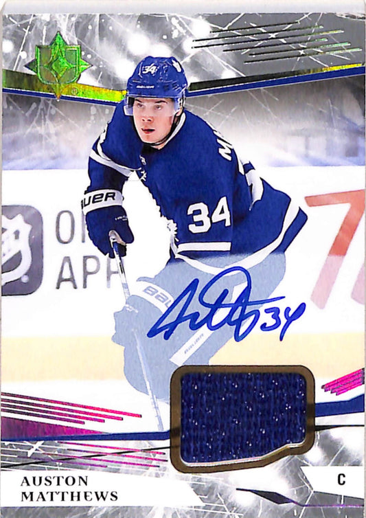 Auston Matthews 2017 Upper Deck Ultimate Collection Auto Jersey