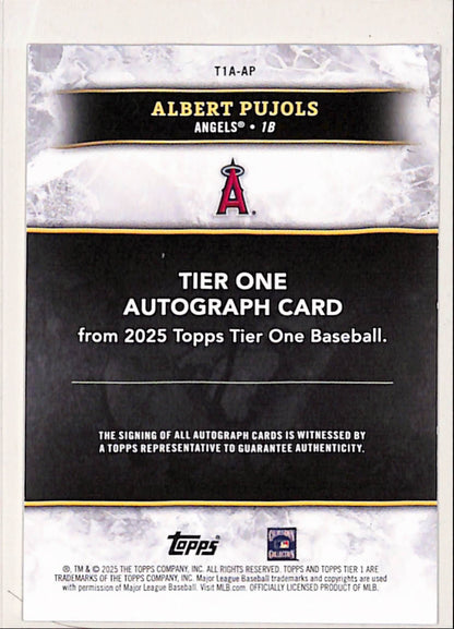 Albert Pujols 2025 Topps Tier One Gold Autograph #21/25