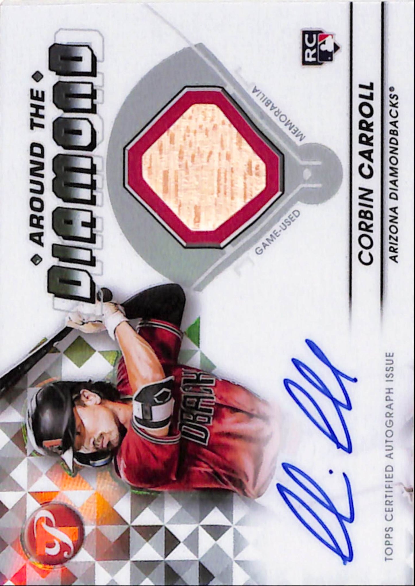 Corbin Carroll 2023 Topps Pristine Around the Diamond Rookie Relic Auto